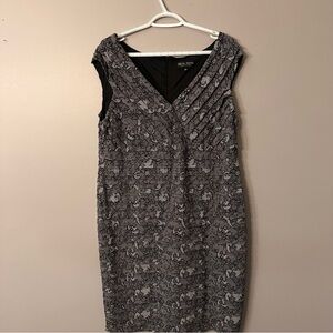 ⭐️ Michael Antonio Charcoal Patterned Midi Dress